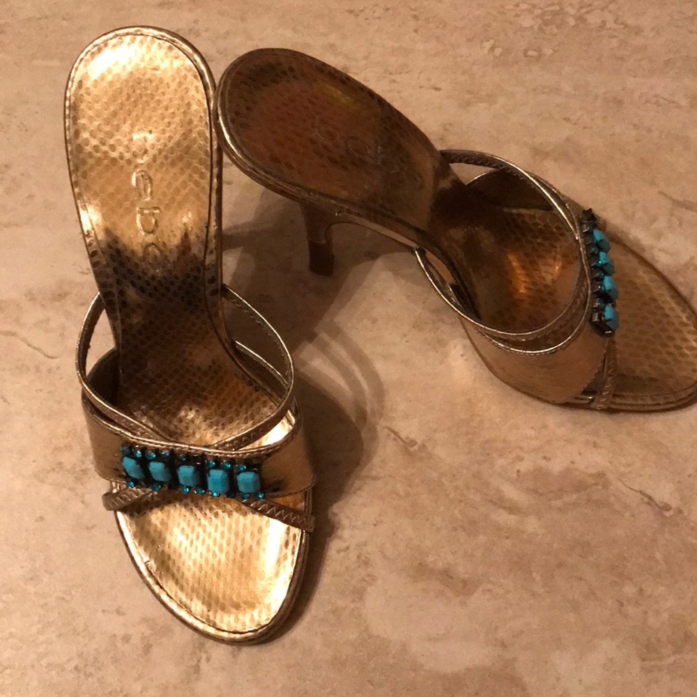 Bebe gold sandals. Lightly worn.